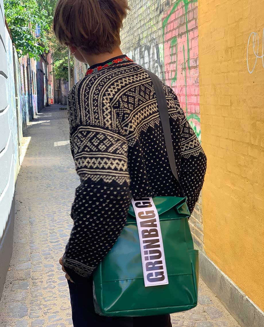 Green Shoulder Bag City