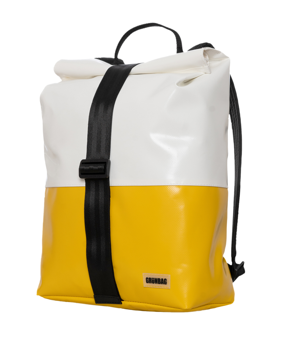 Two-colored Backpack Norr Strap - white/yellow