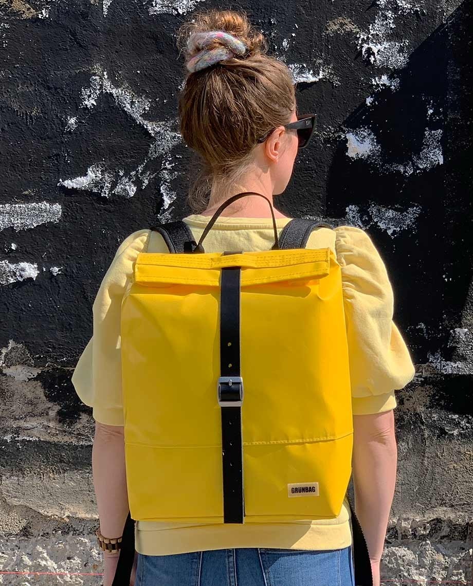 Yellow BackPack Liv GRUNBAG Sustainable Danish Design